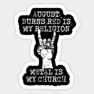 august burn red my religion Sticker